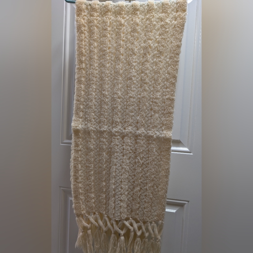 Elegant Cream Handmade Shawl